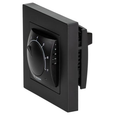 Терморегулятор Ридан Twist, с датчиком пола, черный, 16А , 21RT0102R