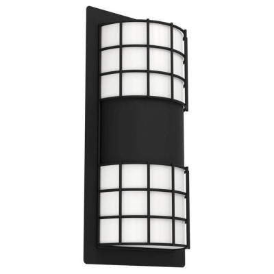 900284 Уличный настенный светильник CISTIERNA 2, E27, 2X10W, IP44, L130, H350, сталь, черный//пластик