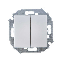 Simon Simon15 Переключатель 2-клав. 16А 250В~, винт. зажим, алюминий, 1591397-033