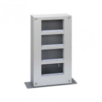 Simon Cima 500 Сталь Башня односторонняя на 4 модуля, 168х68х298,5мм, опора 68х221мм, 52510214-036