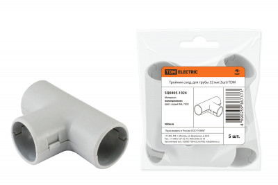 Тройник соед. для трубы 32 мм (5шт) TDM Electric, SQ0405-1024