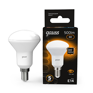 Gauss Лампа R50 6W 500lm 3000K Е14 LED, 106001106