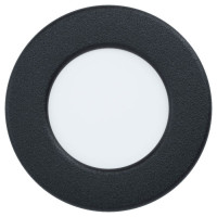 99156 Светодиод. встраив. светильник FUEVA 5, 2,7W (LED), ?86, ET26, 360lm, 4000K, сталь, черный/пл