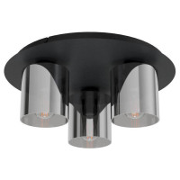 99631 Светильник потолочный GOROSIBA 1, 3x40W, E27, H175, ?450, сталь/стекло, черный/серый