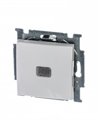 ABB BJB Basic 55 Бел Выключатель 1-клавишный с подсветкой
