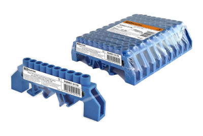 Шина "N" нулевая в изоляторе на DIN-рейку 8x12мм 10 групп инд. стикер TDM Electric, SQ0801-0178