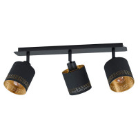99278 Спот ESTEPERRA, 3х28W (E27), L575, B90, сталь, черный/текстиль, черный, золотой