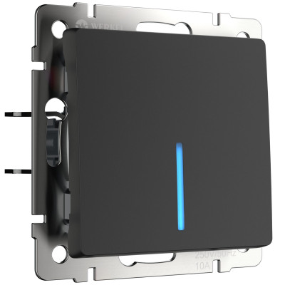 Werkel W1110108/ Выключатель одноклавишный с подсветкой (черный матовый), a051599