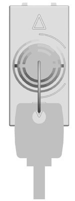 N2153.1 PL - Механизм переключателя с ключом на 3 положения, 1-модульный, серия Zenit, цвет серебристый - 2CLA215310N1301