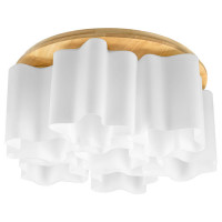 Lightstar 802075 (MC998-7A) Люстра  NUBI LEGNO 7х40W E27 СВЕТЛОЕ ДЕРЕВО/БЕЛЫЙ (в комплекте)