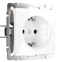 Werkel W1171101/ Розетка с заземлением и шторками (белый), a051139