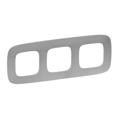 Legrand Valena ALLURE.Рамка "Алюминий".3-постовая универсальная, 754393