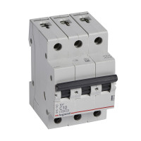 Legrand RX3 Авт.выключатель 4,5кА 10А 3П C, 419706