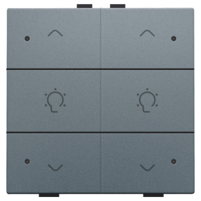 Niko Home Control Свинцово-серый Кнопка  управления двухканального диммера, LED подсветка, 220-52046
