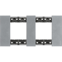 KA4802M2NW Bticino LIVING NOW. Декоративная рамка 2 поста (2+2 модуля).Цвет "Луна", KA4802M2NW