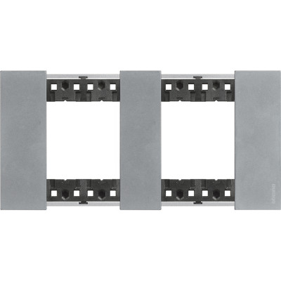 KA4802M2NW Bticino LIVING NOW. Декоративная рамка 2 поста (2+2 модуля).Цвет "Луна", KA4802M2NW