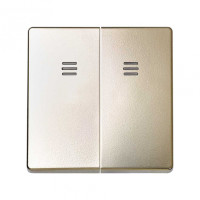 Simon 82 Клавиша двойная для выключателя с голубой подсветкой цвета шампань, 8202025-034