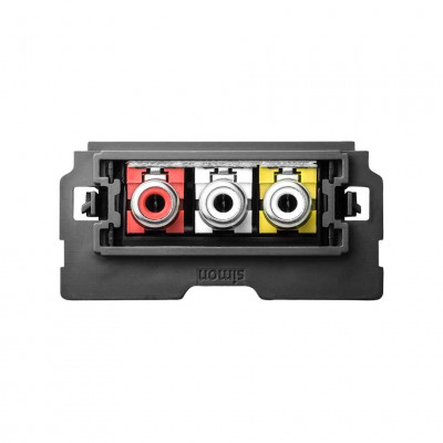 Simon 10000565-039 Розетка 3RCA S100