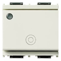 Vimar Кнопка 1P NO 10A с подсветкой, 2 модуля, белая, 16090.M.B