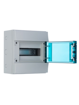 65P08X12A - Бокс настенный 8М прозрачная дверь Mistral65 (с клемм)