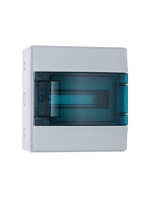 65P08X12A - Бокс настенный 8М прозрачная дверь Mistral65 (с клемм)