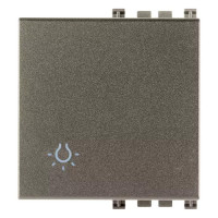 Vimar Клавиша на 2 модуля с симв с симв "лампа", Metal, 19022.L.M Vimar Клавиша на 2 модуля с симв с симв "лампа", Metal, 19022.L.M