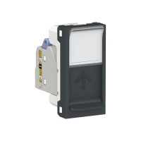 NU341654 - Unica modular розетка компьютерная, rj45, одиночная, кат. 6 stp, 1 модуль, антрацит NU341654 - Unica modular розетка компьютерная, rj45, одиночная, кат. 6 stp, 1 модуль, антрацит