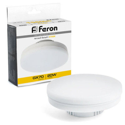Лампа cветодиодная, (20W) 230V GX70 2700K, LB-473, Feron 48306