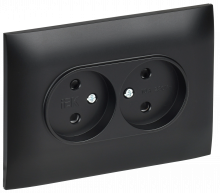 SKANDY Роз. 2-я без з/к с з/ш 10А сб. SK-R09Bl черн. IEK, SK-R23-10-K02-F