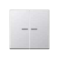 Двойная клавиша с окошками для балансирных механизмов выключателей (кнопок), в комплекте с AS90-5HP (крепежный элемент), возможно IP44; дюропласт; алюминий; A500, A595KO5AL Двойная клавиша с окошками для балансирных механизмов выключателей (кнопок), в комплекте с AS90-5HP (крепежный элемент), возможно IP44; дюропласт; алюминий; A500, A595KO5AL