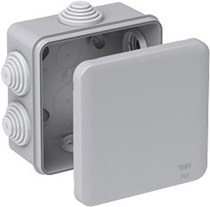 КОРОБКА РАСПРЕДЕЛИТЕЛЬНАЯ ОТКРЫТОЙ УСТАНОВКИ 100X100X50,, 6 сальников IP55