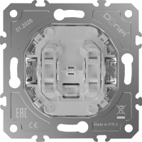 Donel D16  Механизм выключателя В2 (простого) с подсветкой, 16 A 250 В~,самозажимные контакты, DO03105