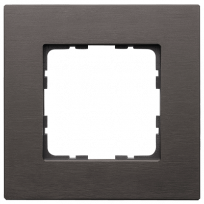 Рамка 1-постовая, алюминий Brown, G1001AZ, Jasmart Electric