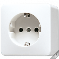 Штепсельная розетка SCHUKO для накладного монтажа 16A 250V ~ ; слоновая кость, 620A