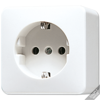 Штепсельная розетка SCHUKO для накладного монтажа 16A 250V ~ ; слоновая кость, 620A