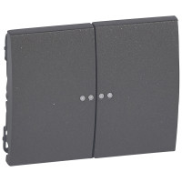 Legrand Лицевая панель - Galea Life - двойная - с индикацией - Dark Bronze, 771279