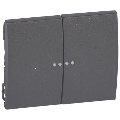 Legrand Лицевая панель - Galea Life - двойная - с индикацией - Dark Bronze, 771279