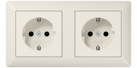 Jung Блок: Розетка 2к+з + Розетка 2к+з,  серия AS 500
