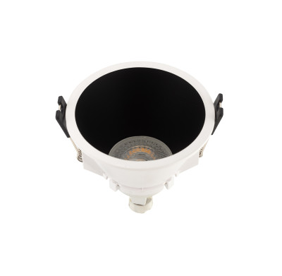 Denkirs DK3026-WB Встраиваемый светильник, IP 20, 10 Вт, GU5.3, LED, белый/черный, пластик