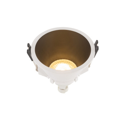 Denkirs DK3026-WB Встраиваемый светильник, IP 20, 10 Вт, GU5.3, LED, белый/черный, пластик