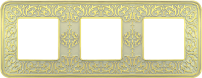 FD01373OP Fede Emporio Рамка 3-ная, Gold White Patina