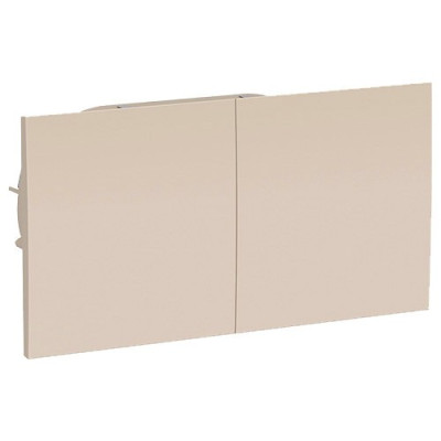 ATN001228 - ATLASDESIGN РОЗЕТКА двойная с заземлением со шторками со сдвижными крышками, 16А, в сборе, ПЕСОЧНЫЙ, Systeme Electric