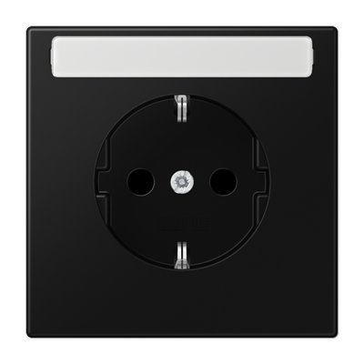 Розетка SCHUKO® с полем для надписи; дюропласт; черный матовый , LS1520NASWM