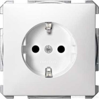 SD Розетка со шторками 2К+З 16А 250В~, винт. зажимы, бел.