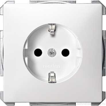 SD Розетка со шторками 2К+З 16А 250В~, винт. зажимы, бел.