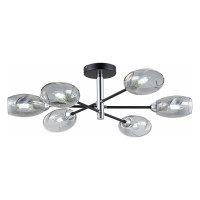 Evoluce SLE155512-06 Светильник потолочный Черный, Хром/Дымчатый E14 6*40W