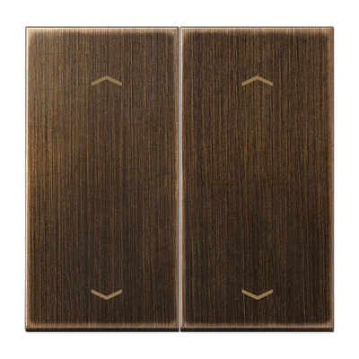 Клавиша для KNX кнопки, 2 группы, с символами "стрелки"; металл; латунь Antik, ME102PAT