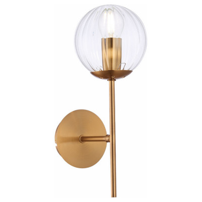 Evoluce SLE220801-01 Светильник настенный Латунь/Прозрачный E14 1*40W