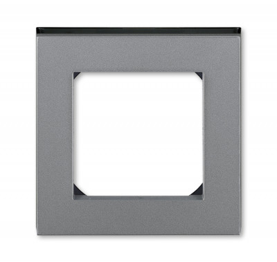 ABB EPJ Levit сталь / дымчатый чёрный Рамка 1 пост