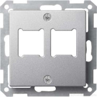 SM Накладка для 2-х разъёмов LexCom 2хRJ11/RJ45, алюм. SM Накладка для 2-х разъёмов LexCom 2хRJ11/RJ45, алюм.